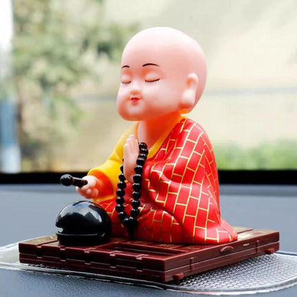 Little Novice Monk Car Ornaments Decorative Figurines Cute Home Office Decor