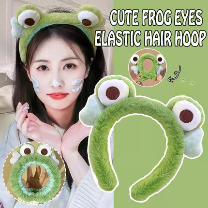Cute Frog Makeup Hair Band Side Elastic Hair Band Girls Hair Band Decoration - Aimall
