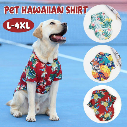 Lightweight Hawaiian Shirt for Pets Stylish Breathable Summer Pet Clothes