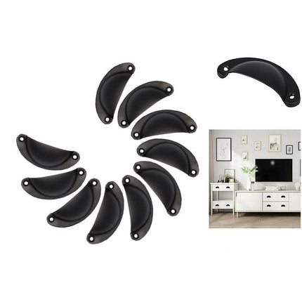 30X Modern Cup Cabinet Handle Knob Drawer Furniture Door Pull Shell Cupboard - Aimall