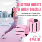 2PCS Adjustable Ankle Weights Wrist Weight Bracelet Fitness Equipment Training