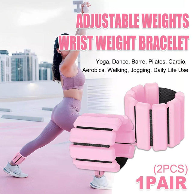 2PCS Adjustable Ankle Weights Wrist Weight Bracelet Fitness Equipment Training