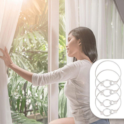 4pcs Metal Spring Curtain Tiebacks Elastic Fasteners for Home Window Drapes