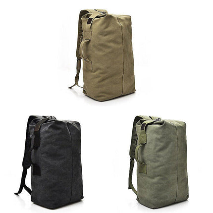 Large Capacity Travel Backpack for Men Outdoor Sports Bag Canvas Rucksack
