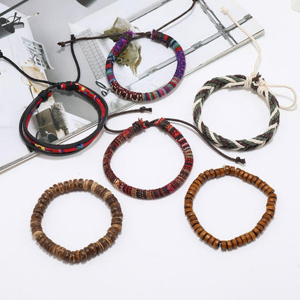 Handmade Bohemian Style Woven Bracelet Ethnic Womens Beaded Bracelet Adjustable