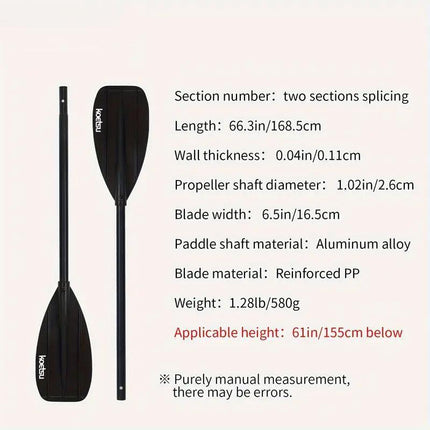 Kayak Paddle Lightweight Double-Head Boat Paddle for Young Beginners and Training