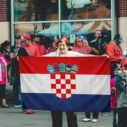 New Large Croatia Flag Pride Heavy Duty Outdoor 90cm x 150cm Croatian Banner - Aimall