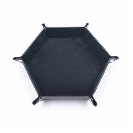 Hexagonal Velvet Folding Storage Tray Box Desktop Organizer for Home and Office