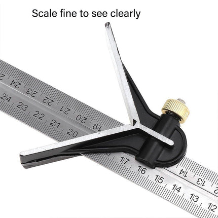 300MM Multifunctional Angle Ruler with 180 Degree Protractor Level Woodworking Tool