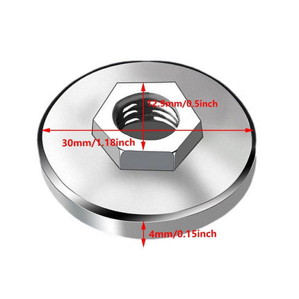 20pcs Angle Grinder Hexagonal Four-Hole Press Plate Stainless Steel Nut Set