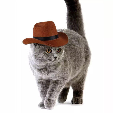 Adjustable Dog Hat Pet Puppy Cowboy Sun Cap Cosplay Party Show Hat Dog and Cat