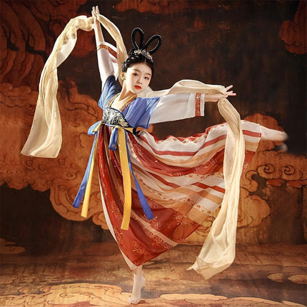 Girl Hanfu Spring And Autumn Book Ancient Clothes Chinese Style Children Hanfu - Aimall