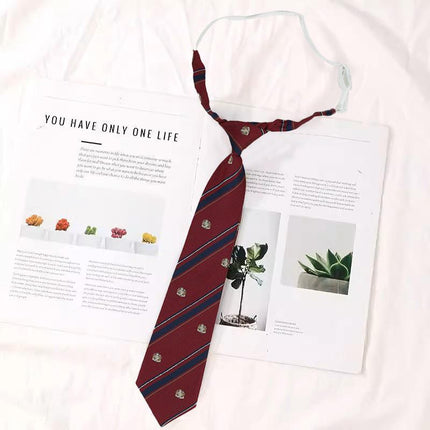 Student Lazy Tie Women Necktie Fashionable Uniform School Style Japanese JK Tie - Aimall