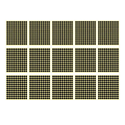 8/13/25/50mm Colour Sticker Dots Adhesive Round Labels Circular Scrapbooking Black - Aimall