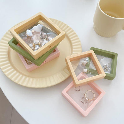 10pcs Transparent Jewelry Storage Box PE Film Display Case Gift Boxes Holder