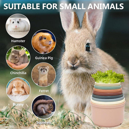 8Pcs Interactive Bunny Nesting Cups Set for Small Animals Enrichment Play Toys