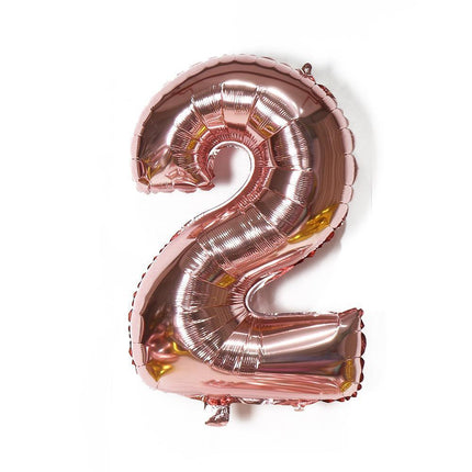 Rose Gold 32" Foil Number Balloon 81cm Birthday Party Wedding - Aimall