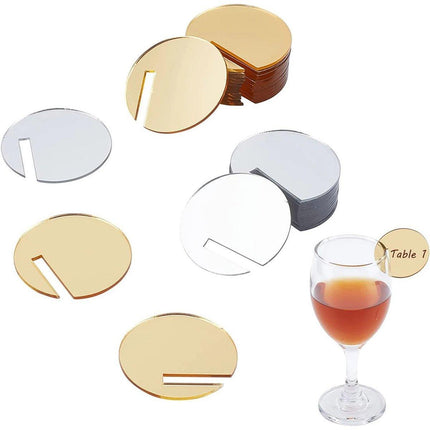 30pcs Round Drink Markers Wine Glass Decoration Label Set Party Cup Identifier