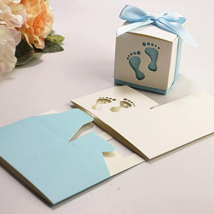 50X Shower Party Bomboniere Box 6x6x6cm with Ribbon for Birthday and Celebration Use