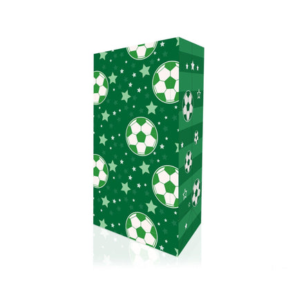Fashion Football Sport Gift Bags Green Kraft Paper Sticker Set Party Favor Bags