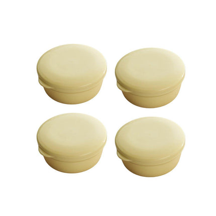 4PCS Round Portable Bathroom Soap Box Lid Travel Soap Holder Draining Soap Dish