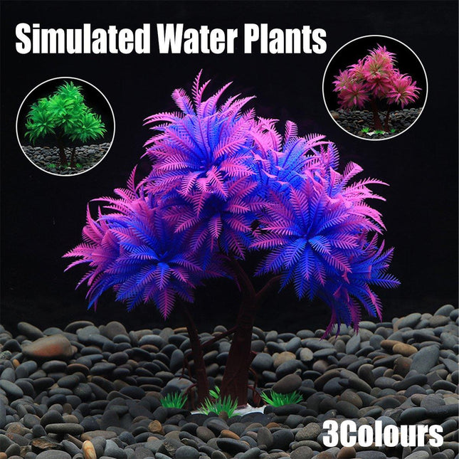 Fish Tank Decoration Artificial Water Grass Ornament Plastic Aquarium Bonsai