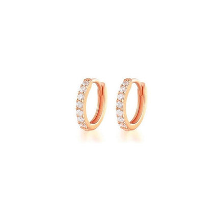 7sizes Hoop Earring Silver Zirconia Ear Huggie Hoop Cartilage Piercing Jewellery - Aimall