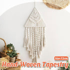 White Woven Tapestry Dreamcatcher Hanging Wall Decor Triangle Charm for Home