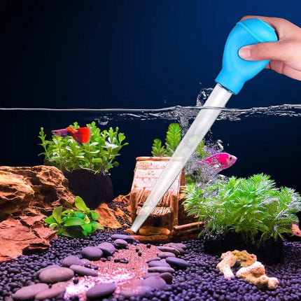 2PCS Fish Tank Cleaner Mini Pooper Turtle Pump Aquarium Maintenance Feeding Tube