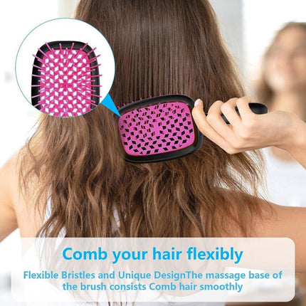 Hollow Out Mesh Air Bag Comb for Curly Hair Fluffy Styling Massage Dry Wet Hair