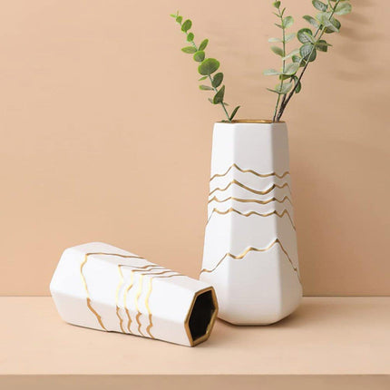 Ceramic Flower Vase Simple Home Hotel Decor Hydroponic Planting Container
