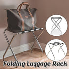 Stainless Steel Foldable Luggage Rack Hotel Room Portable Shelf Suitcase Holder