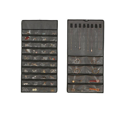 48 Pockets Jewelry Hanging Storage Organizer Holder Earring Display Pouch Bag - Aimall