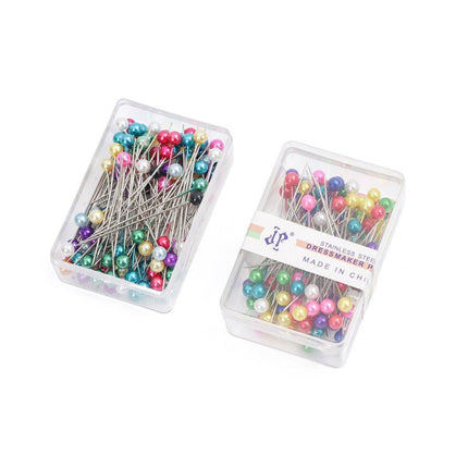 9Boxs Multicolor Pearl Head Pins Sewing Craft Needles for Cross Stitch Quilting