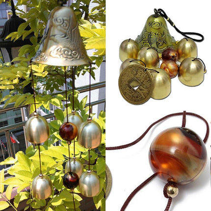48CM Wind Chimes Large Copper Bells Hanging Garden Yard Home Decor Outdoor New - Aimall