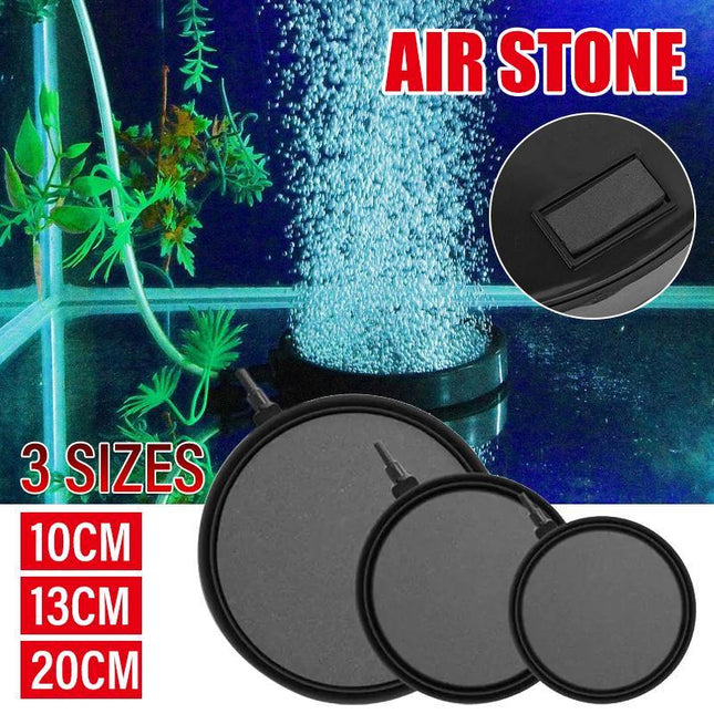 Air Bubble Disk Stone Aquarium Aerator Fish Tank Pump Hydroponics Oxygen - Aimall