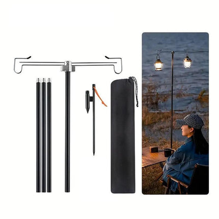 Outdoor Camping Light Stand Portable Camp Lighting Pole Adjustable Stand for Use