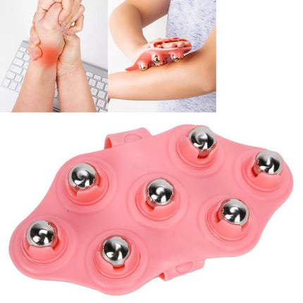 Handheld Massager Seven Trigger Points PVC POM Carbon Steel Ball Relax Muscles - Aimall