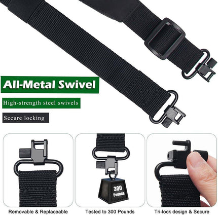 Tactical Shooting Rope Sling Adjustable Heavy Duty Sling for Firearms and Gear