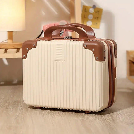 Portable Womens Mini Luggage Case Lightweight Large Capacity Cosmetic Bag