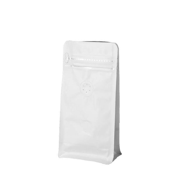 100 x STAND UP POUCHES MYLAR FOIL BAG HEAT SEAL FOOD GRADE ZIP LOCK BAG White - Aimall