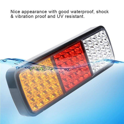 2pcs 75 LED Tail Lights 12V Brake Reverse Indicator Ute Trailer Truck Boat