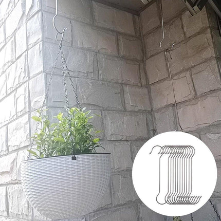 8pcs Metal S Hooks Multifunctional Garden Pot Hangers Outdoor Bird Feeder Hooks
