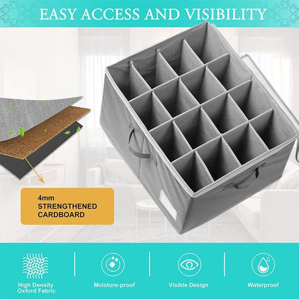 Foldable Shoe Box Household Organizer with Compartments for Storage and Shoes