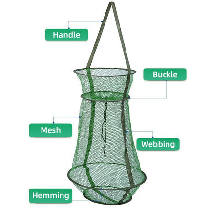 Fish Trap Crab Trap Nylon Mesh Fishing Trap Portable Fish Catcher Outdoor