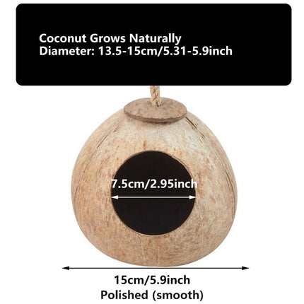 Lanyard Birdhouse Parrot Coconut Nest Bed Hanging Bird Cage for Small Birds