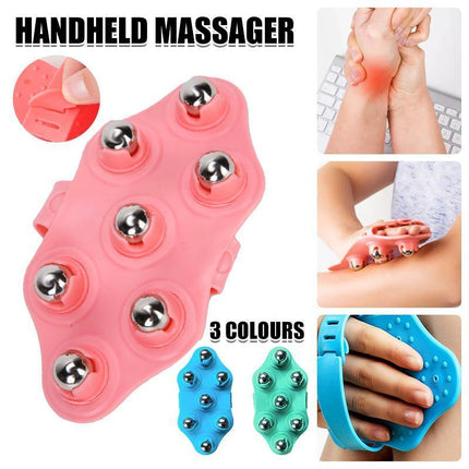 Handheld Massager Seven Trigger Points PVC POM Carbon Steel Ball Relax Muscles - Aimall