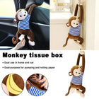 Car Cute Monkey Hanging Tissue Box Car Tissue Box Car Animal Tissue Draw Tissue