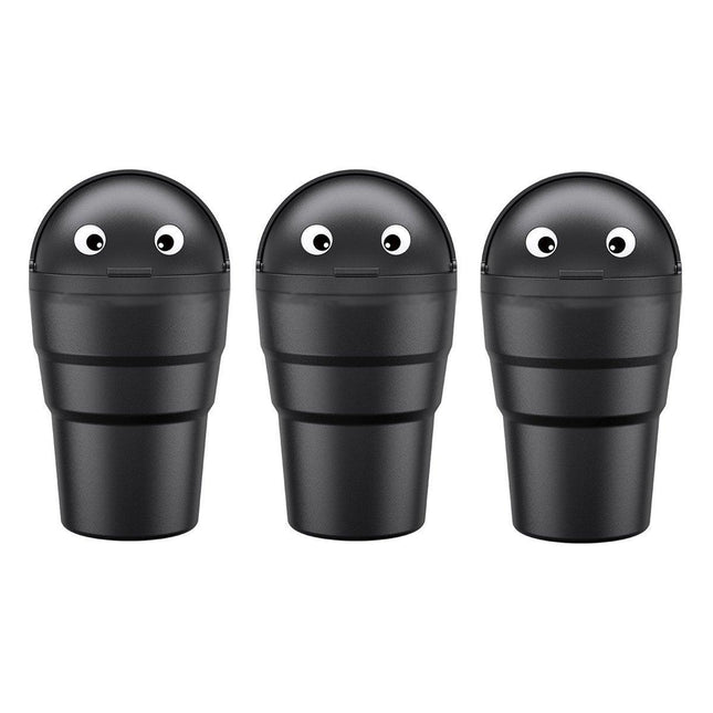 3pcs Car Trash Can Portable Cute Garbage Bin for Car Waste Storage Container