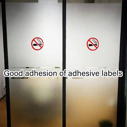 2Rolls Self Adhesive Non Smoking Stickers for Home Office Door Window Decoration